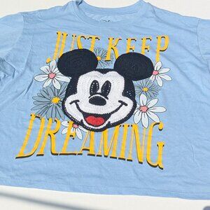 Disney Embroidered Disney Blue Women Tee Size Medium